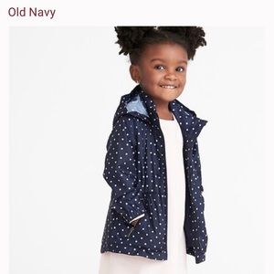 NWT toddler girls 5T rain coat with packable hood from Old Navy